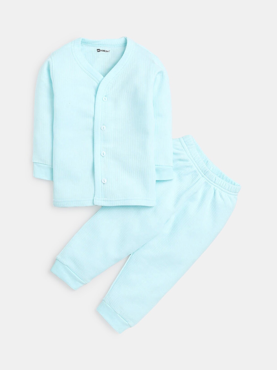 Hopscotch Infant Blue Solid Cotton Thermal Set