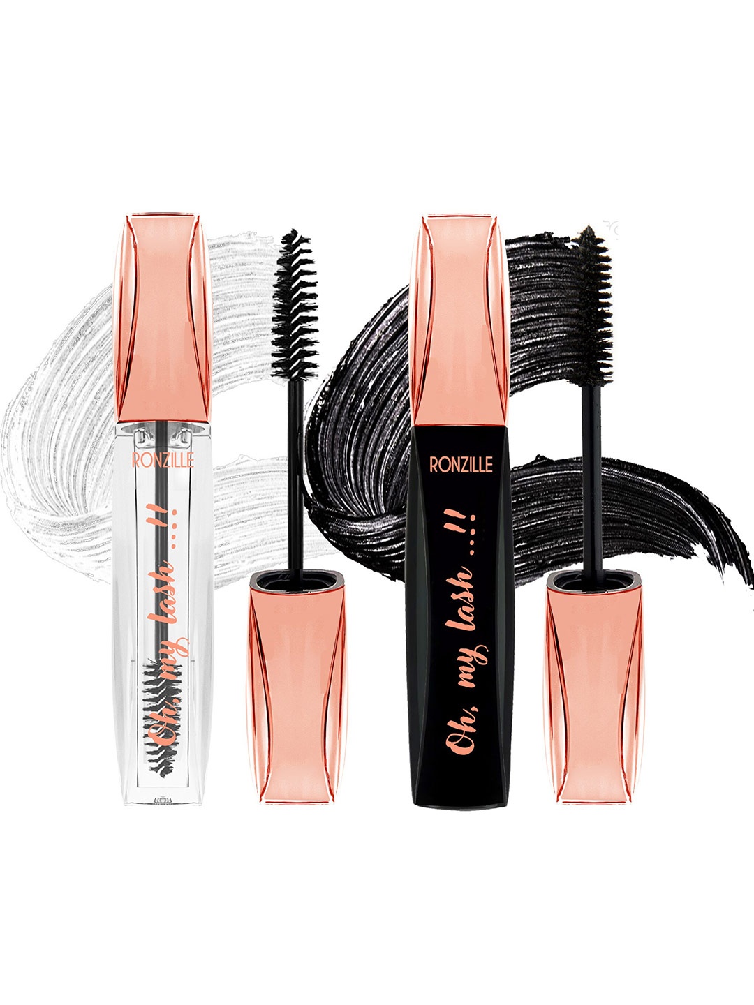 Ronzille Set Of 2 Oh My Lash Volumizing Long Lasting Mascara 6ml Each- Black & Transparent
Ronzille Set Of 2 Oh My Lash Volumizing Long Lasting Mascara 6ml Each- Black & Transparent