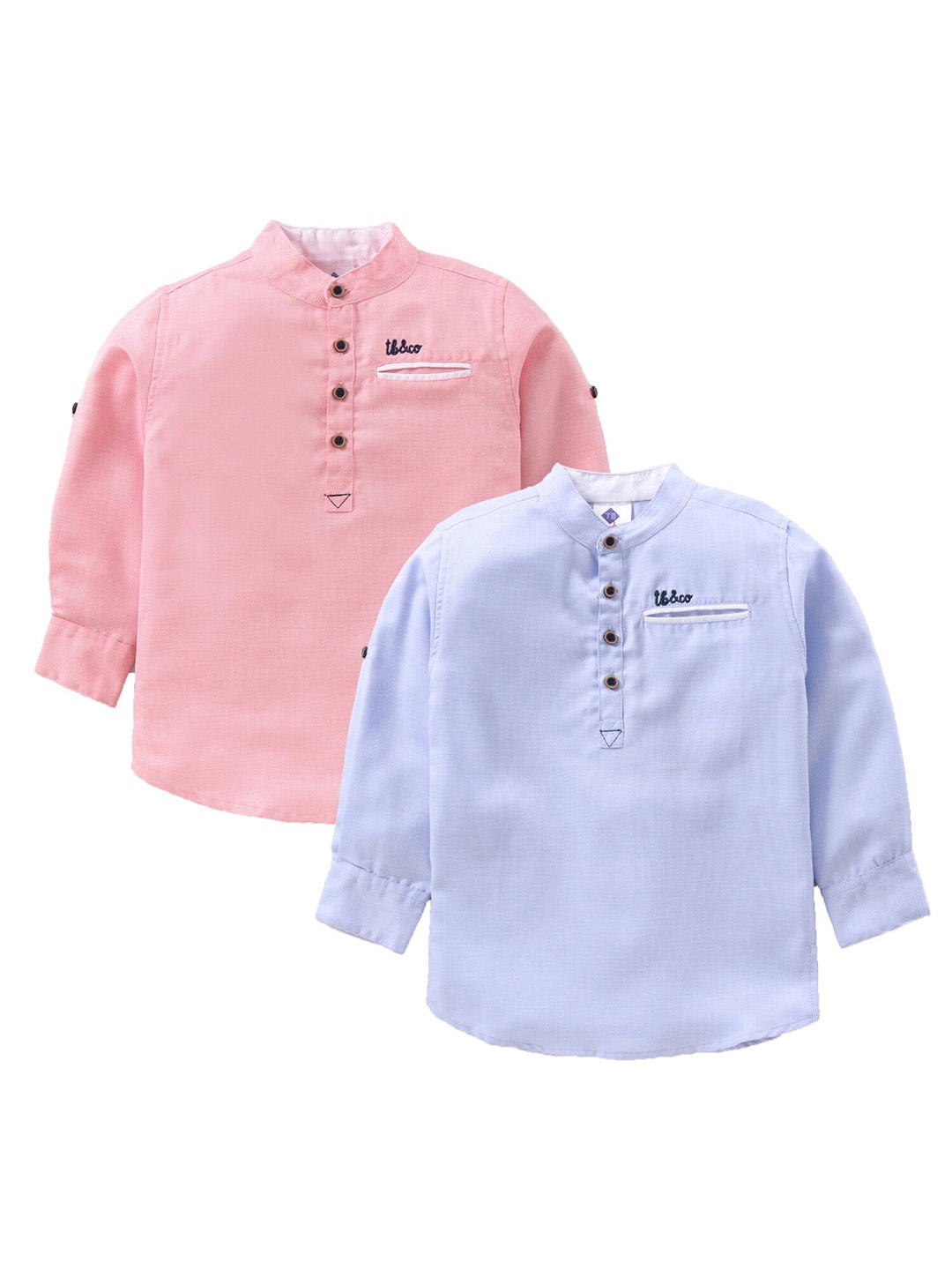 TONYBOY Pack of 2 Boys Pink & Blue Solid Full Sleeves Classic Cotton Casual Shirts
TONYBOY Pack of 2 Boys Pink & Blue Solid Full Sleeves Classic Cotton Casual Shirts