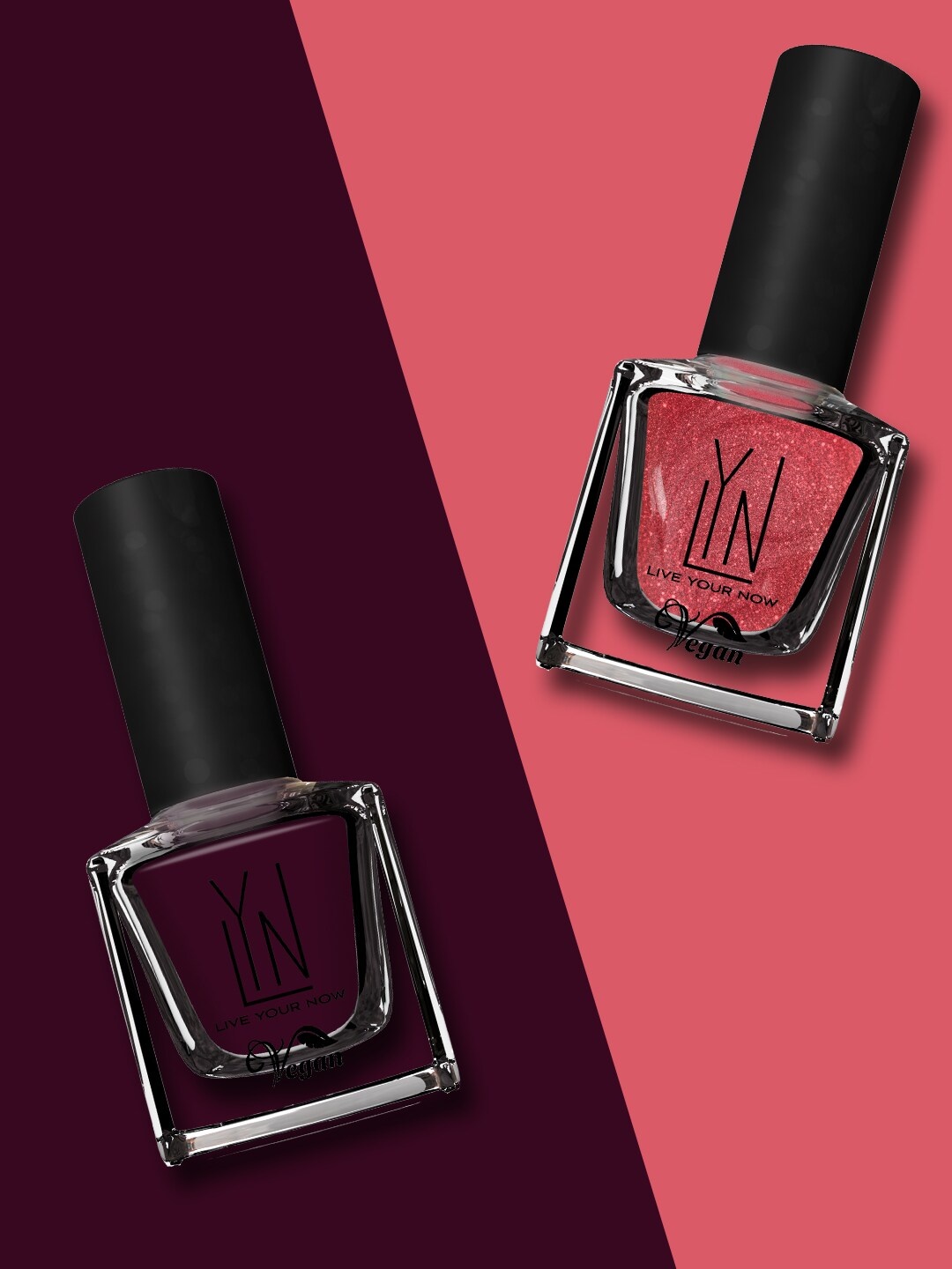 LYN LIVE YOUR NOW Set of 2 Vegan Cruelty-Free Long-Lasting Nail Polish - Blush Affair & Under Currant, Pink
LYN LIVE YOUR NOW Set of 2 Vegan Cruelty-Free Long-Lasting Nail Polish - Blush Affair & Under Currant, Pink