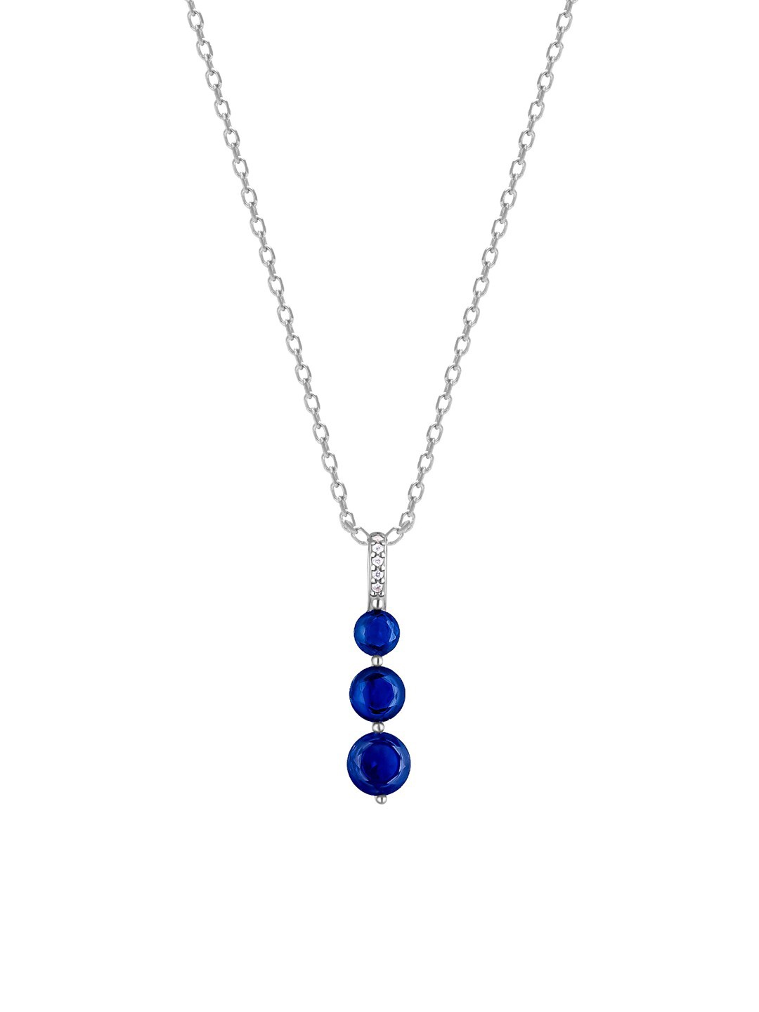 GIVA 925 Sterling Silver Rhodium-Plated Silver-Toned Blue Stone-Studded Pendant With Chain
GIVA 925 Sterling Silver Rhodium-Plated Silver-Toned Blue Stone-Studded Pendant With Chain