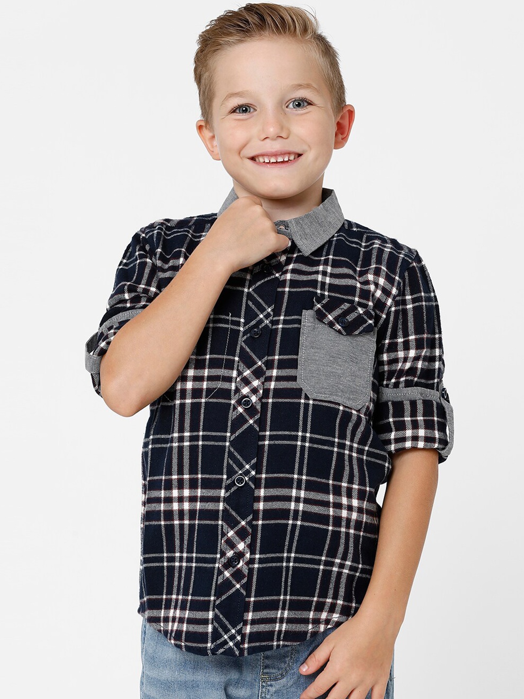 KATE & OSCAR Boys Standard Tartan Checks Checked Cotton Casual Shirt, Navy blue
KATE & OSCAR Boys Standard Tartan Checks Checked Cotton Casual Shirt, Navy blue