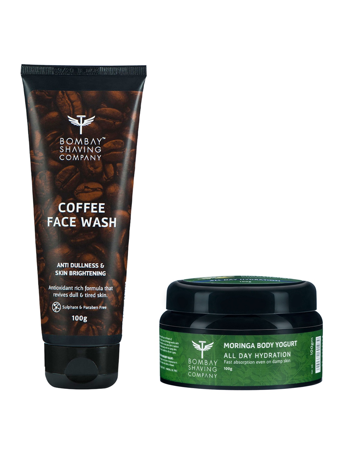 Bombay Shaving Company Set of Coffee Face Wash + Moringa Body Yogurt - 100 g Each, Green
Bombay Shaving Company Set of Coffee Face Wash + Moringa Body Yogurt - 100 g Each, Green