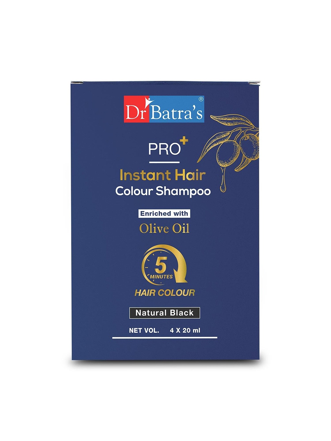 Dr. Batras PRO+ Instant Hair Colour Shampoo With Olive Oil & Henna 80ml - Natural Black
Dr. Batras PRO+ Instant Hair Colour Shampoo With Olive Oil & Henna 80ml - Natural Black