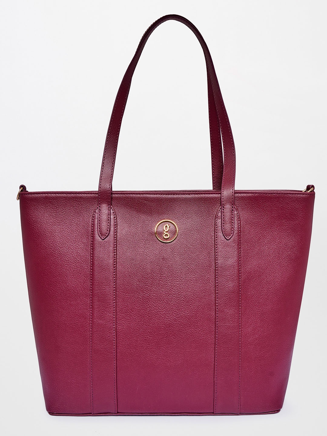 Global Desi Red Textured Oversized Structured Shoulder Bag