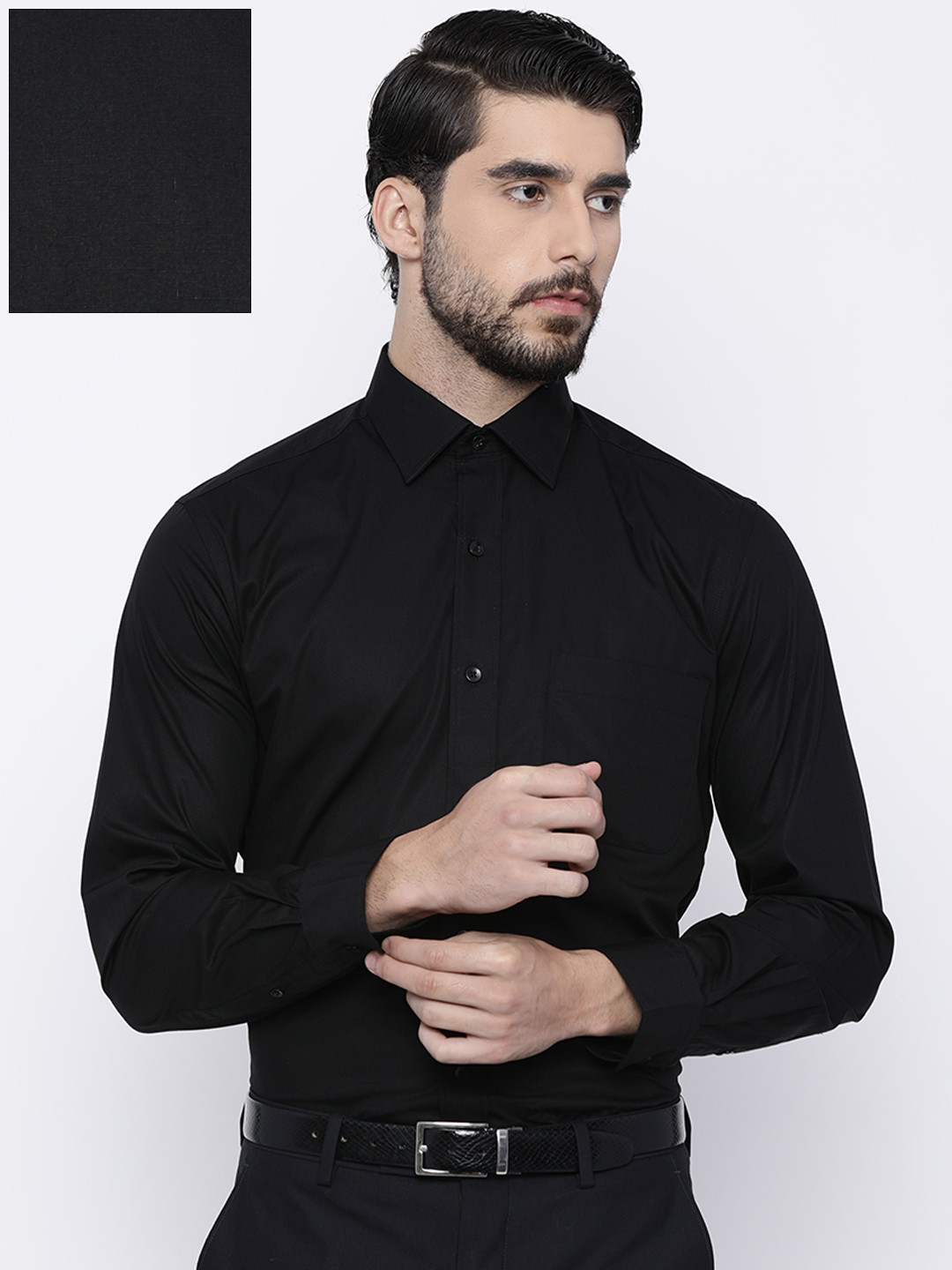 Arrow Men Black Regular Fit Solid Formal Shirt 
Arrow Men Black Regular Fit Solid Formal Shirt