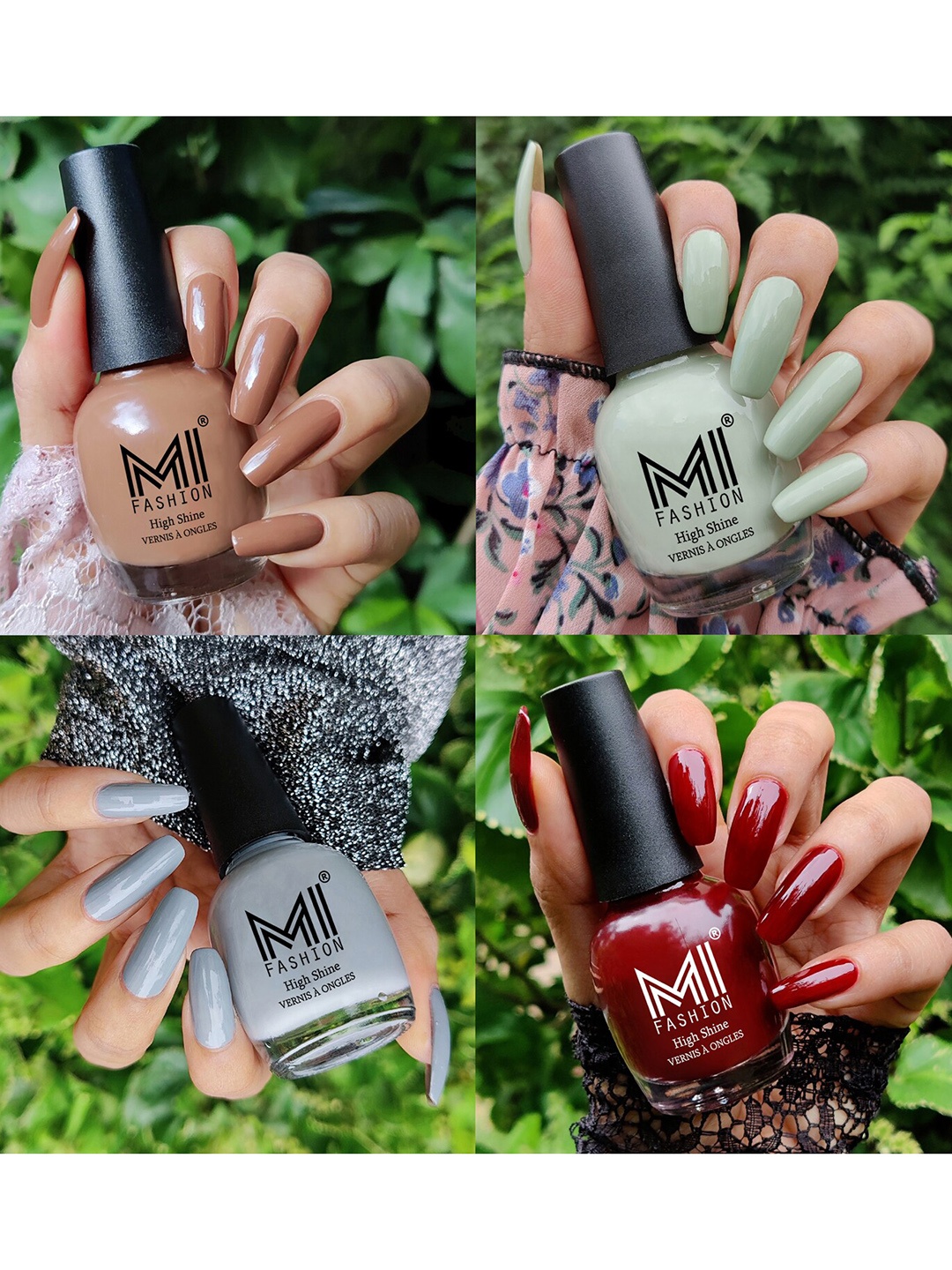 MI FASHION Set of 4 Ultra High Glass HD 3D Shine Long Lasting Nail Polish 60ml, Maroon
MI FASHION Set of 4 Ultra High Glass HD 3D Shine Long Lasting Nail Polish 60ml, Maroon
