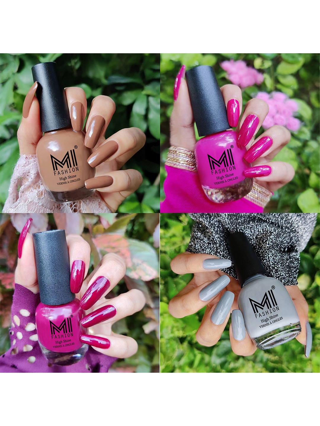 MI FASHION Set Of 4 Ultra High Glass HD 3D Shine Long Lasting Nail Polish 60 ml, Nude
MI FASHION Set Of 4 Ultra High Glass HD 3D Shine Long Lasting Nail Polish 60 ml, Nude