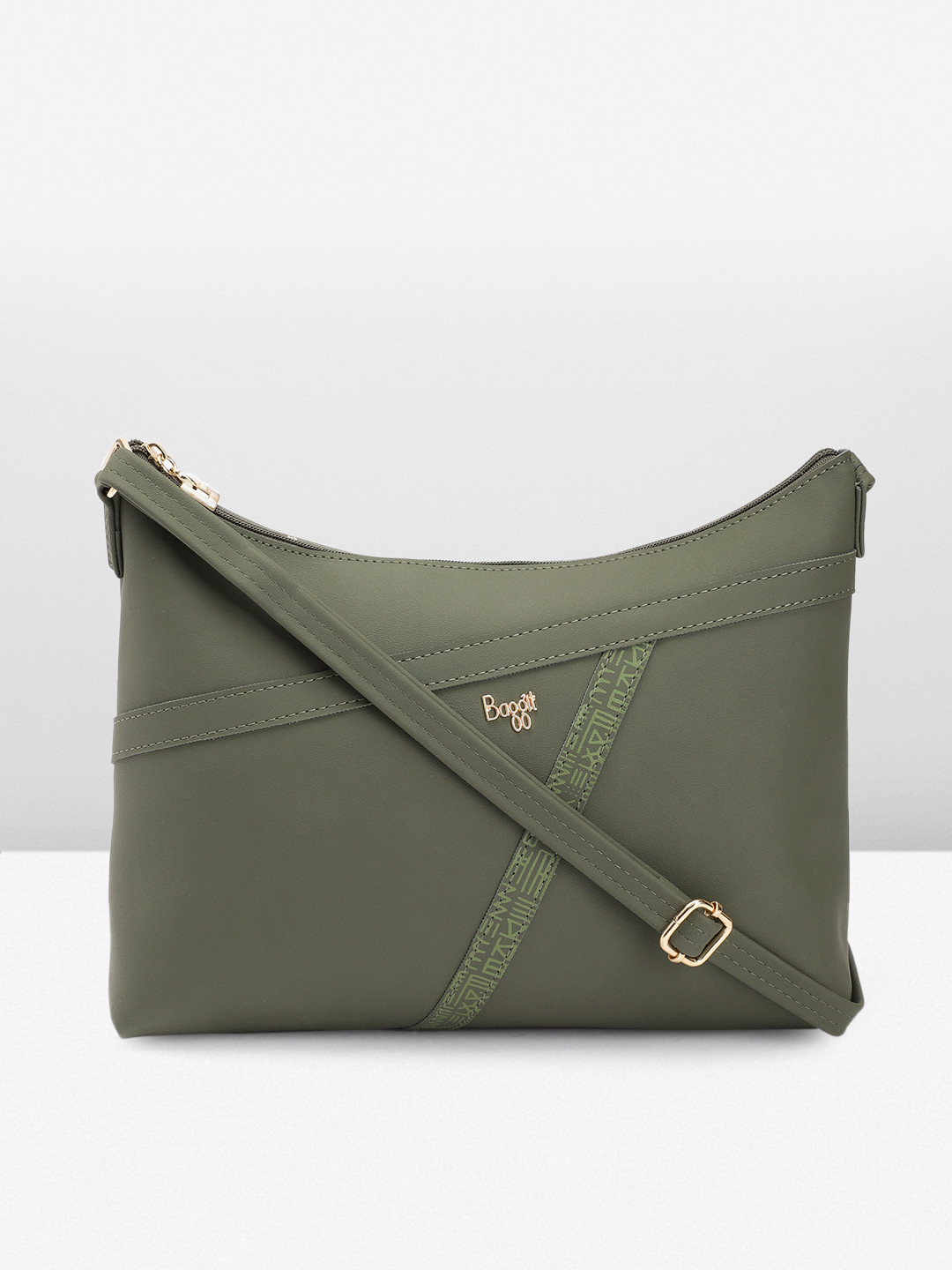 Baggit Solid Sling Bag, Green 
Baggit Solid Sling Bag, Green