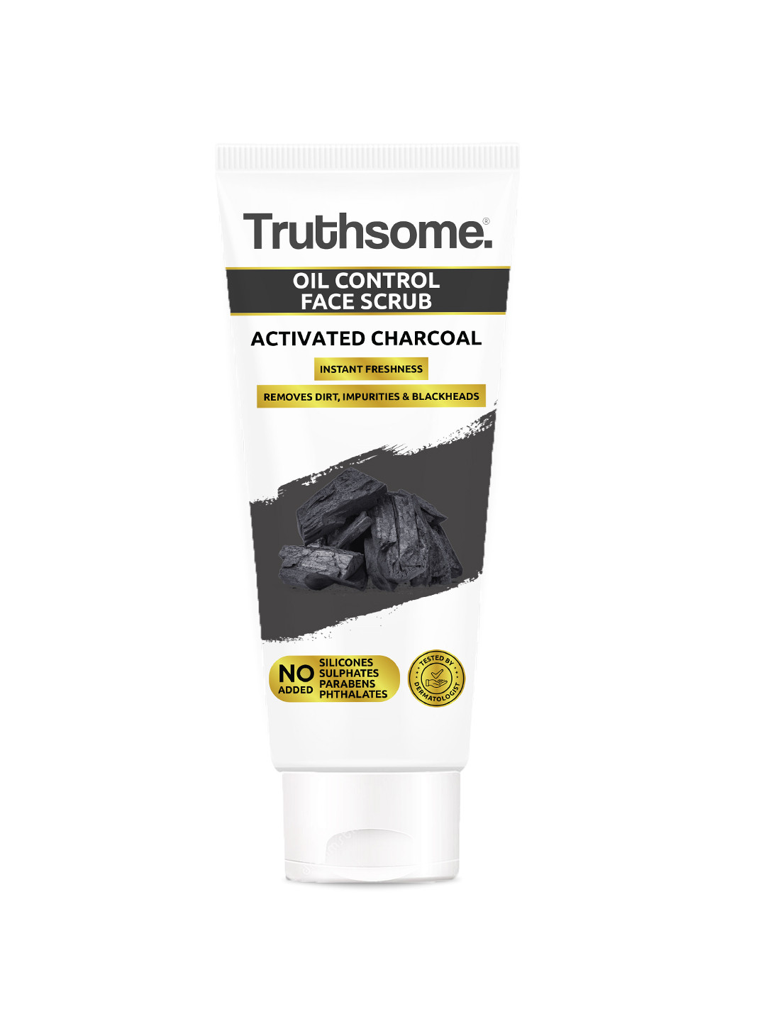 Truthsome. Oil Control Face Scrub with Activated Charcoal for Oily Skin - 100 ml, White
Truthsome. Oil Control Face Scrub with Activated Charcoal for Oily Skin - 100 ml, White
