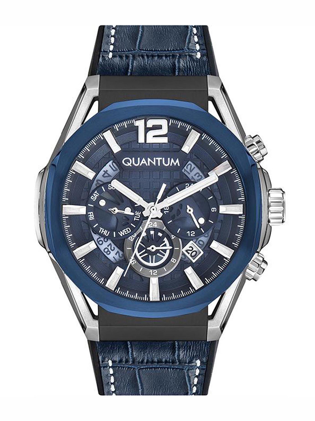 Quantum Men Blue Brass Printed Dial & Blue Leather Straps Analogue Multi Function Watch
Quantum Men Blue Brass Printed Dial & Blue Leather Straps Analogue Multi Function Watch