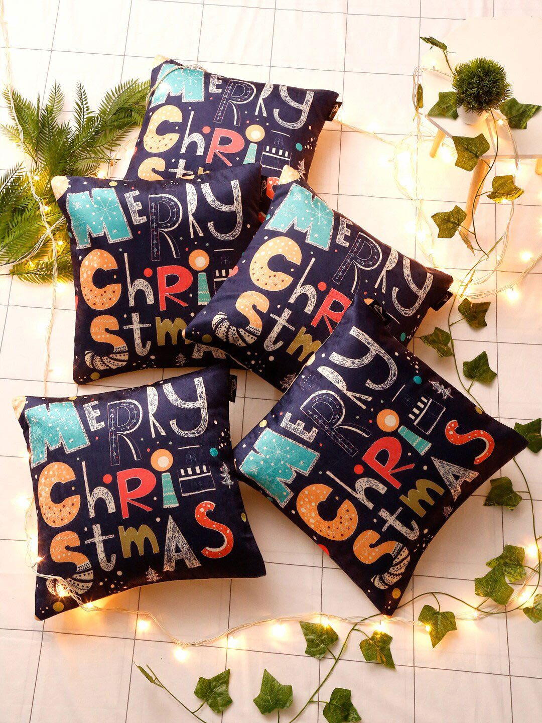 HOSTA HOMES Blue & Yellow Set of 5 Geometric Velvet Square Cushion Covers
HOSTA HOMES Blue & Yellow Set of 5 Geometric Velvet Square Cushion Covers