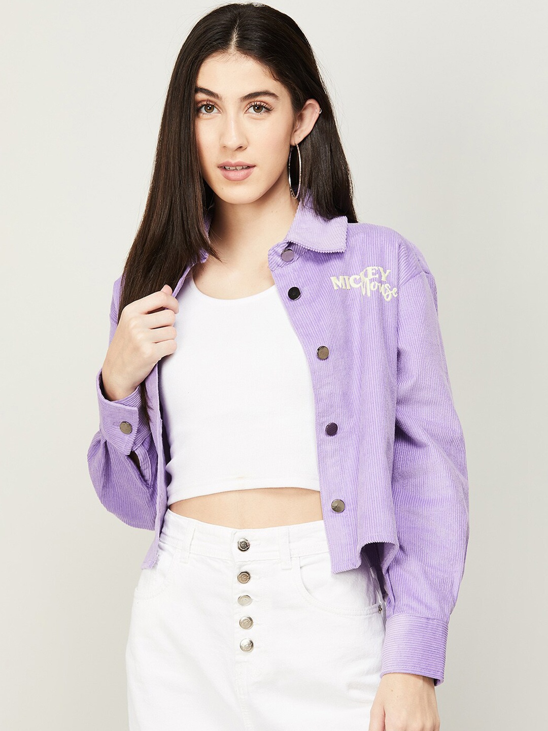 Ginger by Lifestyle Women Lightweight Crop Cotton Tailored Jacket with Embroidered, Lavender
Ginger by Lifestyle Women Lightweight Crop Cotton Tailored Jacket with Embroidered, Lavender