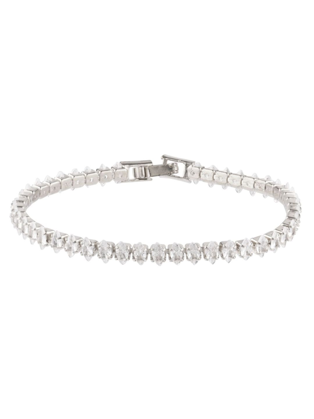 Efulgenz Women Silver-Toned & White Crystals Antique Rhodium-Plated Charm Bracelet
Efulgenz Women Silver-Toned & White Crystals Antique Rhodium-Plated Charm Bracelet