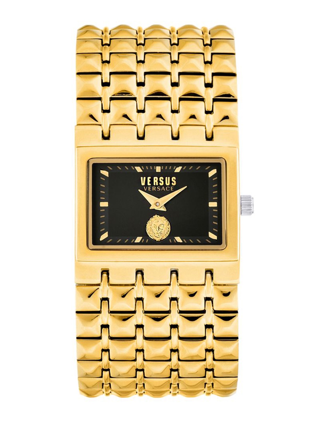 Versus Women Black Brass Embellished Dial & Gold Toned Stainless Steel Bracelet Style Straps Analogue Watch
Versus Women Black Brass Embellished Dial & Gold Toned Stainless Steel Bracelet Style Straps Analogue Watch