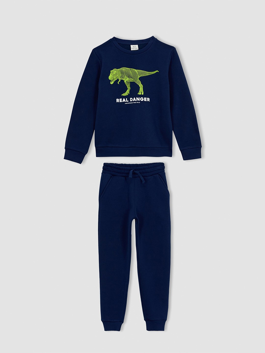 DeFacto Boys Navy Blue & Fluorescent Green Printed Pure Cotton T-shirt with Trousers
DeFacto Boys Navy Blue & Fluorescent Green Printed Pure Cotton T-shirt with Trousers