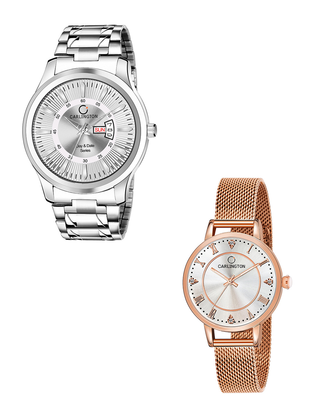CARLINGTON Gold Bracelet Style Analogue Watch Combo G01 Silver-CT2013 RoseWhite-Multicolor
CARLINGTON Gold Bracelet Style Analogue Watch Combo G01 Silver-CT2013 RoseWhite-Multicolor