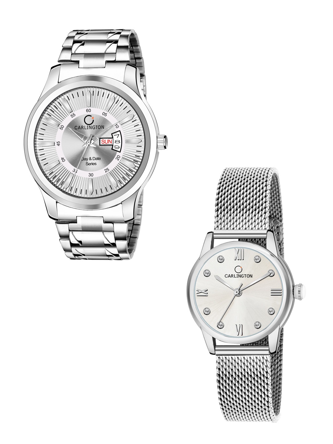 CARLINGTON Silver Bracelet Style Analogue Watch Combo G01 Silver-CT2005 Silver-Multicolor
CARLINGTON Silver Bracelet Style Analogue Watch Combo G01 Silver-CT2005 Silver-Multicolor