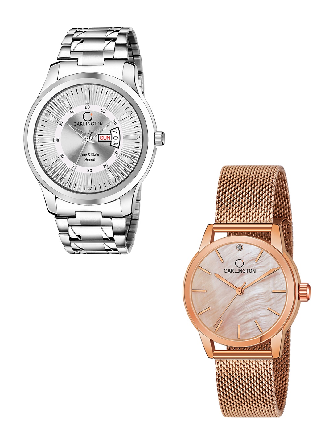 CARLINGTON Gold Bracelet Style Analogue Watch Combo G01 Silver-CT2010 RoseGold-Multicolor
CARLINGTON Gold Bracelet Style Analogue Watch Combo G01 Silver-CT2010 RoseGold-Multicolor