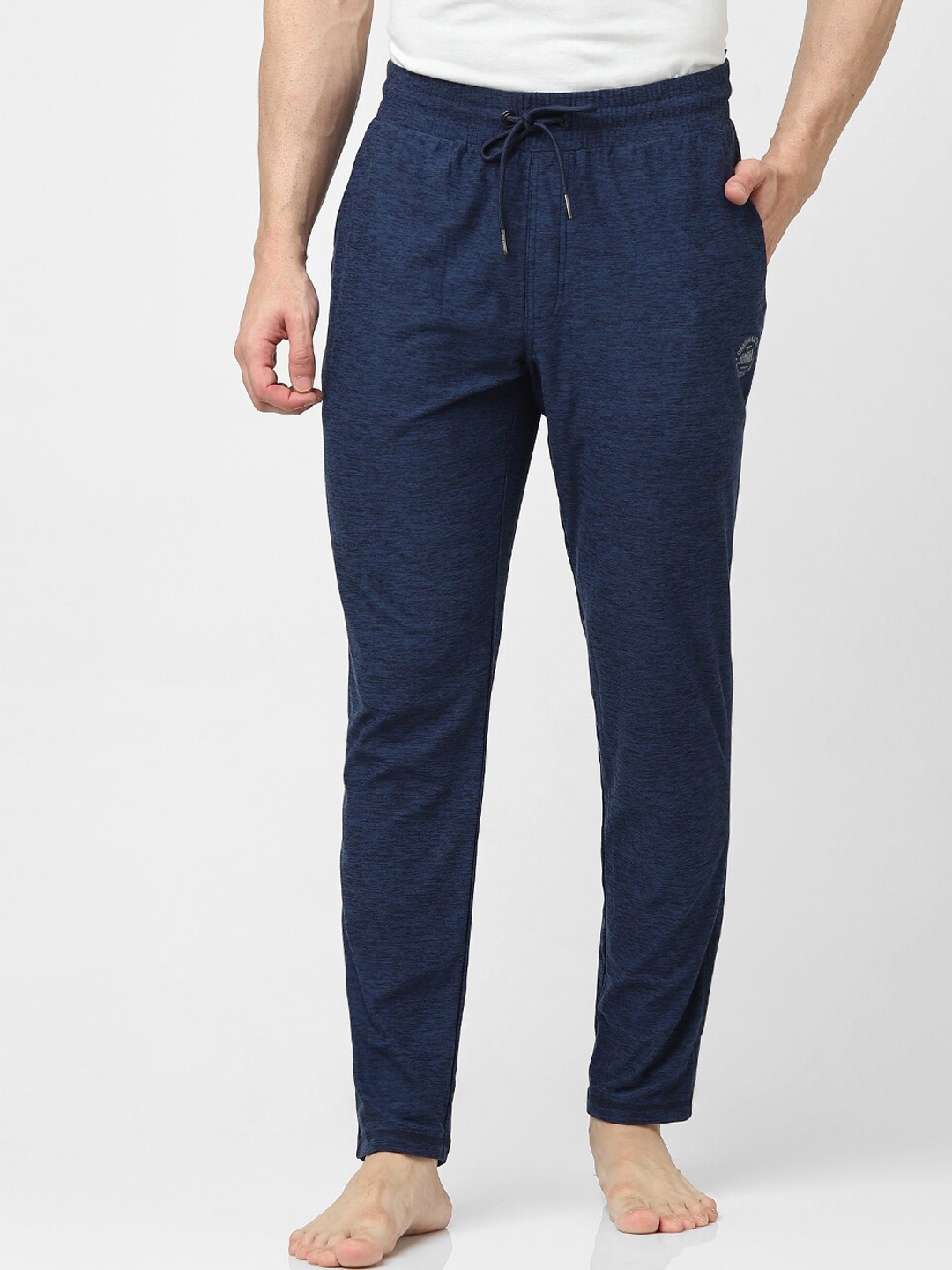 Jack & Jones Men Blue Solid Track Pants