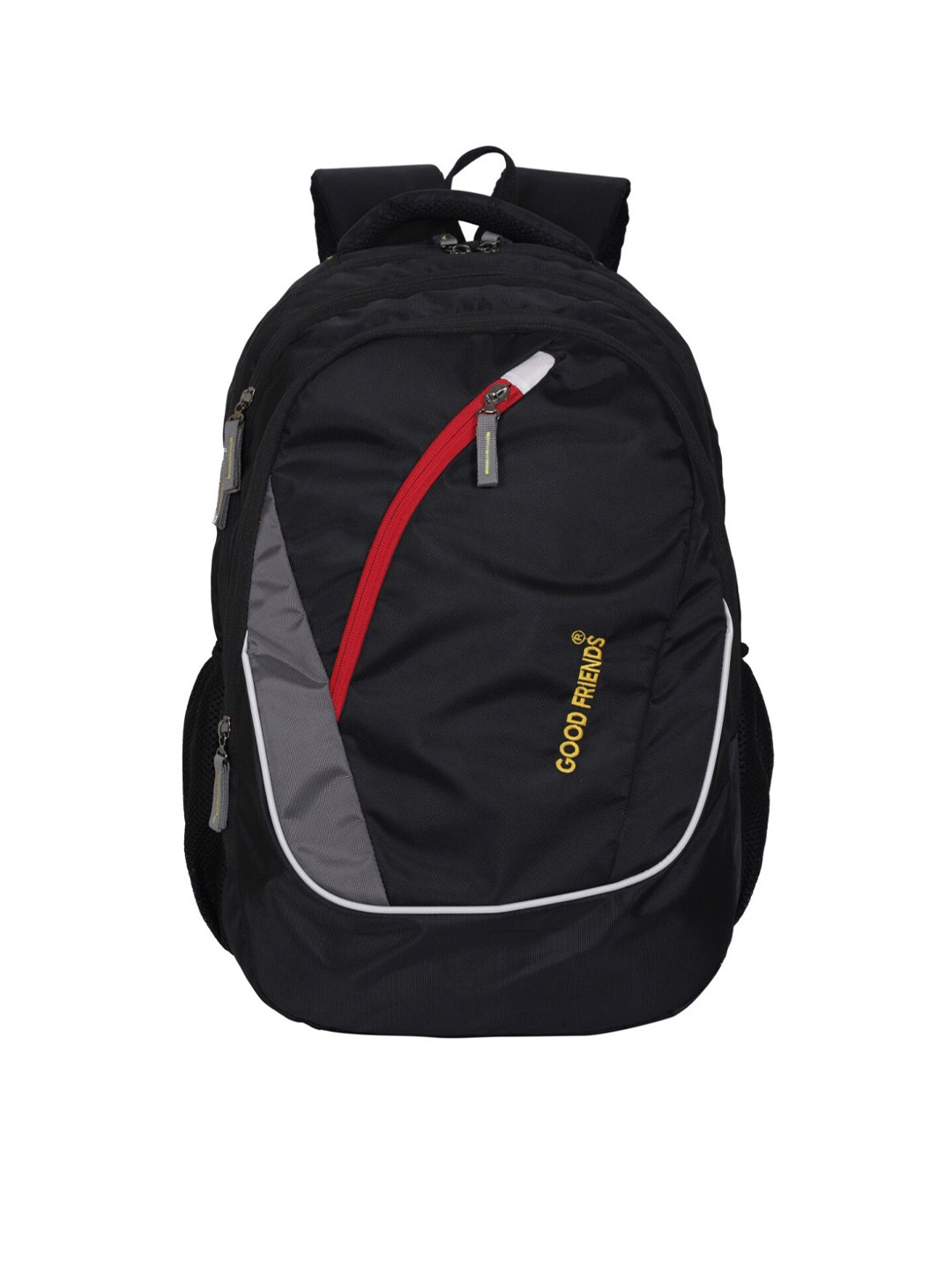 GOOD FRIENDS Unisex Black Brand Logo Embroidered Light Weight Waterproof Laptop Backpack
GOOD FRIENDS Unisex Black Brand Logo Embroidered Light Weight Waterproof Laptop Backpack