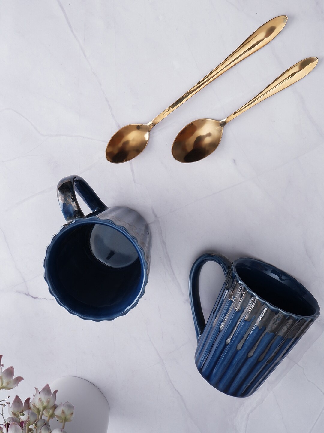 THE WHITE INK DECOR Blue Set of 2 Dishwasher & Microwave safe Ceramic Mugs 300ml each
THE WHITE INK DECOR Blue Set of 2 Dishwasher & Microwave safe Ceramic Mugs 300ml each