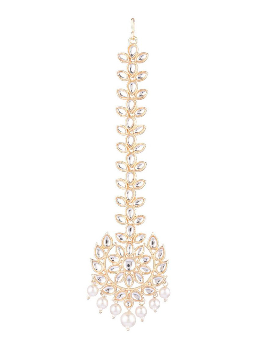 Efulgenz Gold-Plated White Kundan Head Jewellery
Efulgenz Gold-Plated White Kundan Head Jewellery