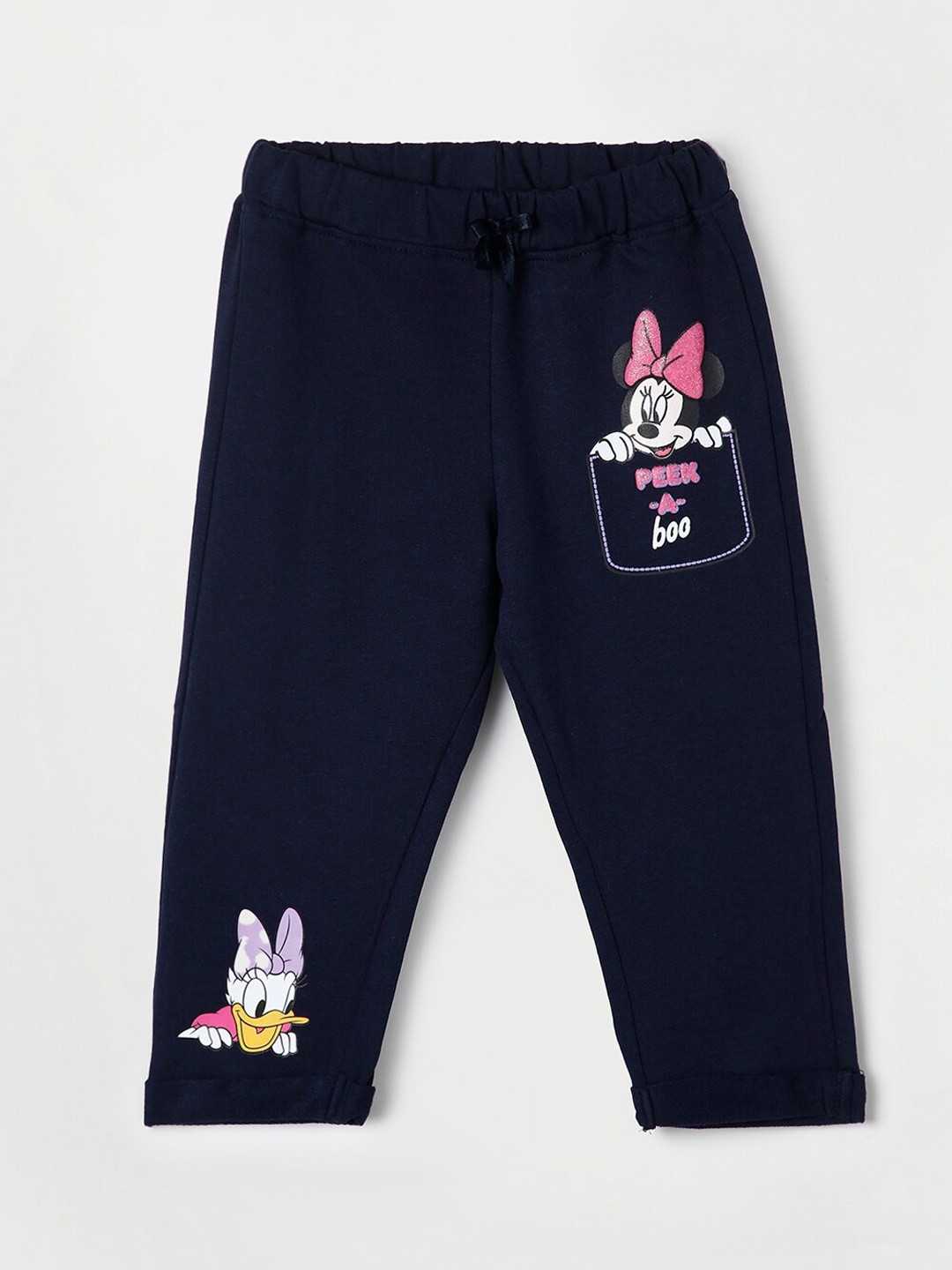 Juniors by Lifestyle Girls Navy Minnie & Daisy Printed Cotton Track Pants, Navy blue
Juniors by Lifestyle Girls Navy Minnie & Daisy Printed Cotton Track Pants, Navy blue