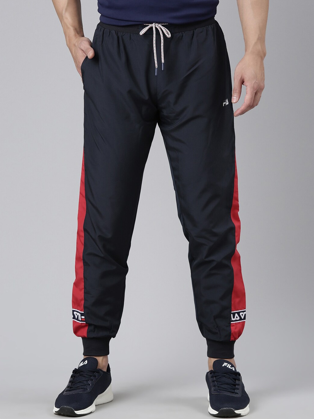 FILA Men Blue Solid Joggers