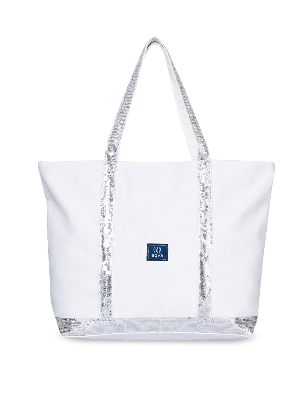 AQVA White Oversized Shopper Shoulder Bag