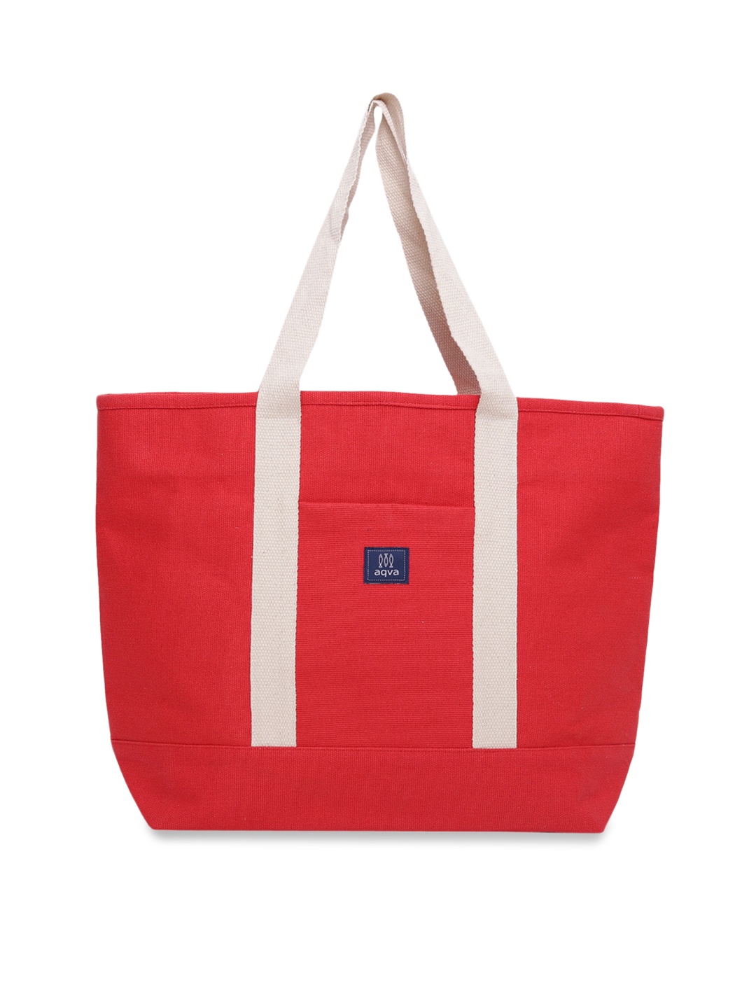 AQVA Red Oversized Shopper Tote Bag