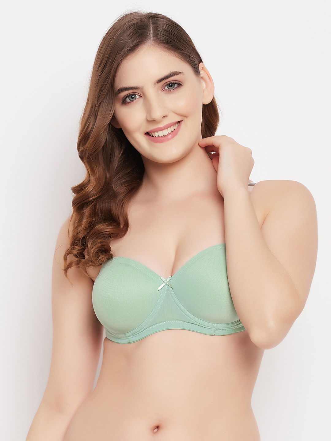 Clovia Green Underwired Lightly Padded Bra
