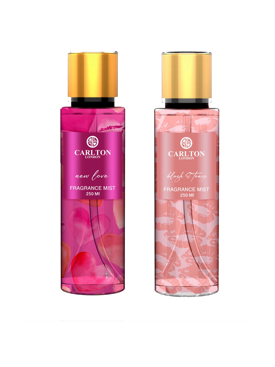 Carlton London Set of 2 Fragrance Body Mists 250ml Each - New Love + Blush & Tease, Pink
Carlton London Set of 2 Fragrance Body Mists 250ml Each - New Love + Blush & Tease, Pink