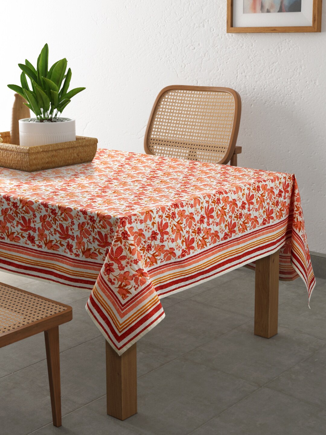 Living scapes by Pantaloons Off White & Orange Printed Cotton 2-Seater Table Covers
Living scapes by Pantaloons Off White & Orange Printed Cotton 2-Seater Table Covers