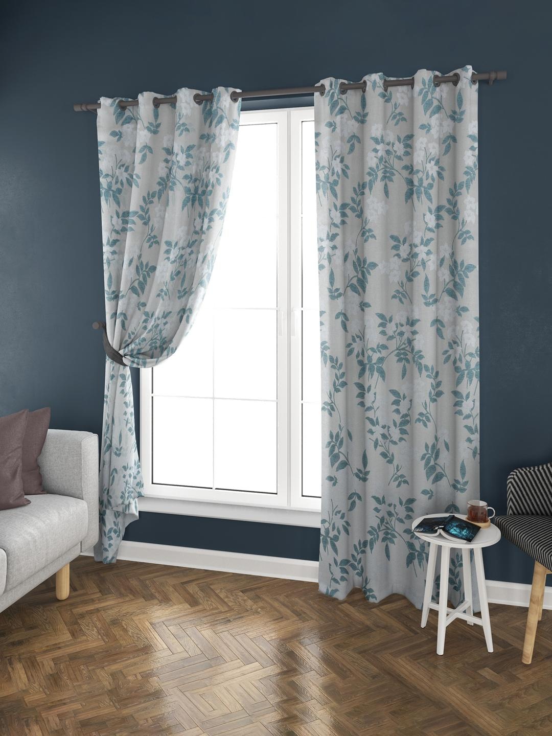 Athome by Nilkamal Grace Jacquard Set Of 2 Jacquard Leaf Black Out Door Curtain, White
Athome by Nilkamal Grace Jacquard Set Of 2 Jacquard Leaf Black Out Door Curtain, White