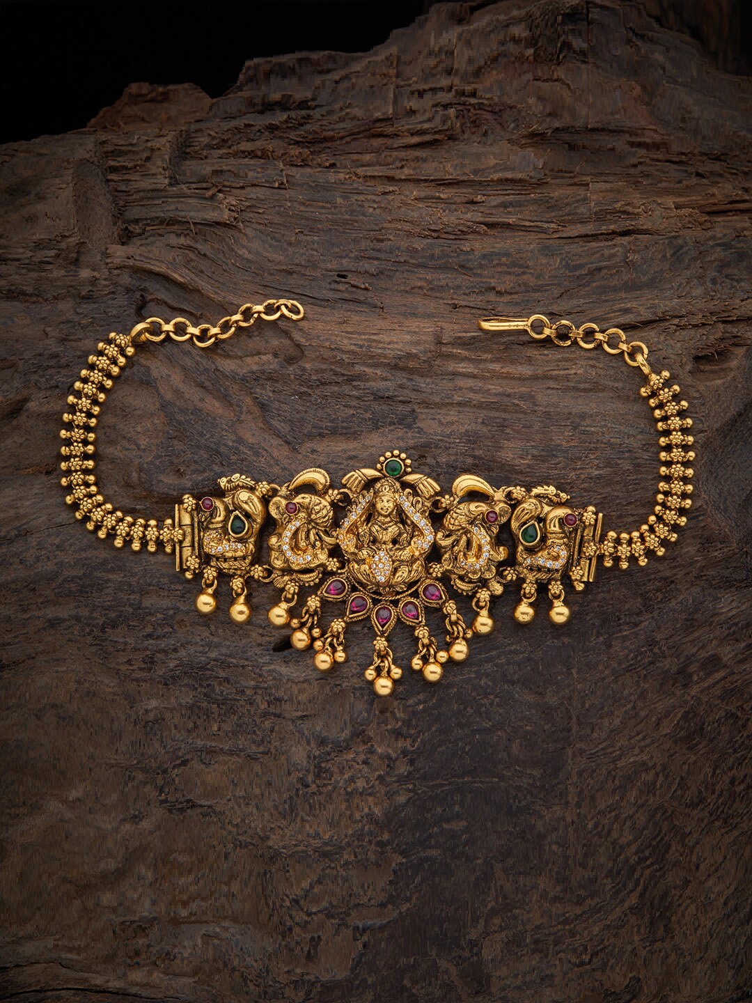 Kushal's Fashion Jewellery Women Gold-Toned & Green Silver Temple Rhodium-Plated Armlet Bracelet
Kushal's Fashion Jewellery Women Gold-Toned & Green Silver Temple Rhodium-Plated Armlet Bracelet