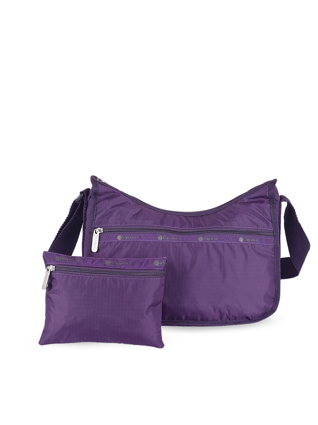 LeSportsac Purple PU Oversized Structured Shoulder Bag