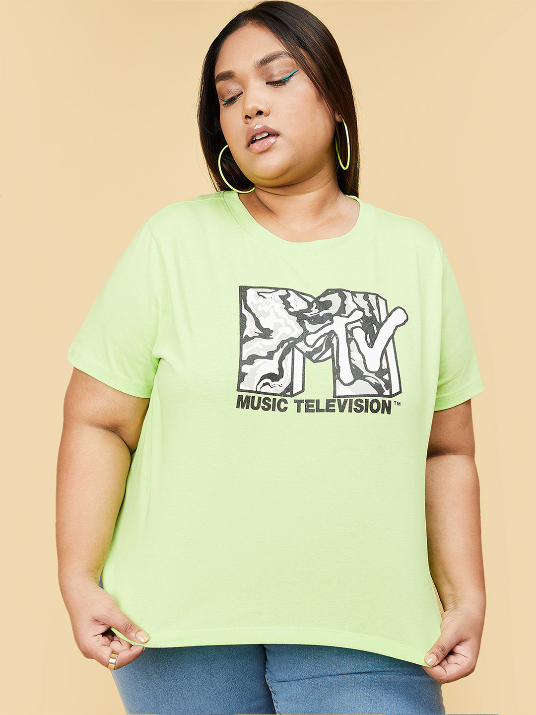 max Women Yellow Typography Printed T-shirt
max Women Yellow Typography Printed T-shirt