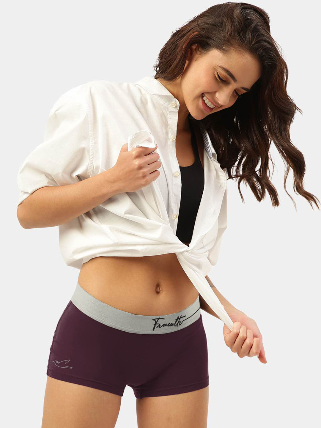 FREECULTR Women Pack Of 2 Burgundy & White Solid Anti Microbial Boy Shorts
FREECULTR Women Pack Of 2 Burgundy & White Solid Anti Microbial Boy Shorts