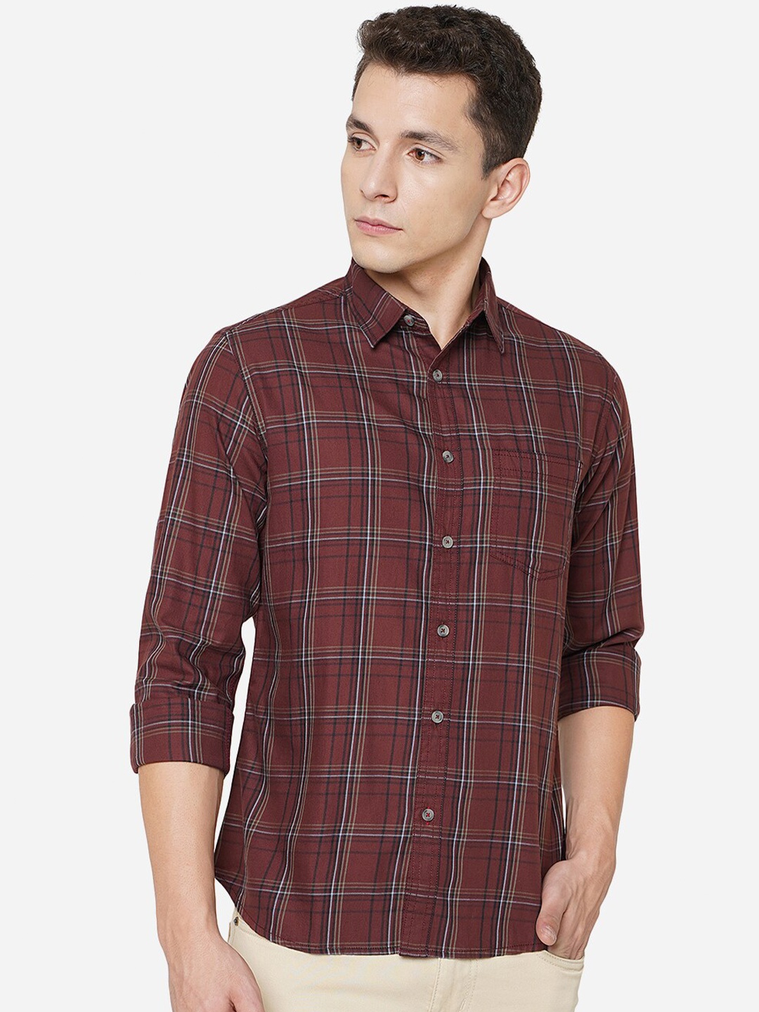 Greenfibre Men Classic Slim Fit Tartan Checks Checked Pure Cotton Casual Shirt, Maroon
Greenfibre Men Classic Slim Fit Tartan Checks Checked Pure Cotton Casual Shirt, Maroon