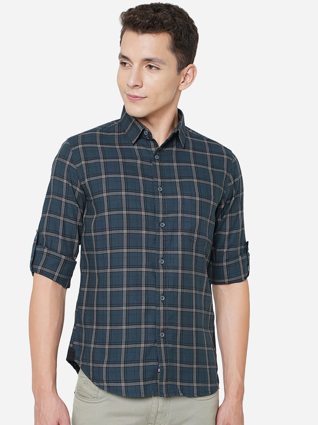 Greenfibre Men Classic Slim Fit Windowpane Checks Checked Pure Cotton Casual Shirt, Green
Greenfibre Men Classic Slim Fit Windowpane Checks Checked Pure Cotton Casual Shirt, Green