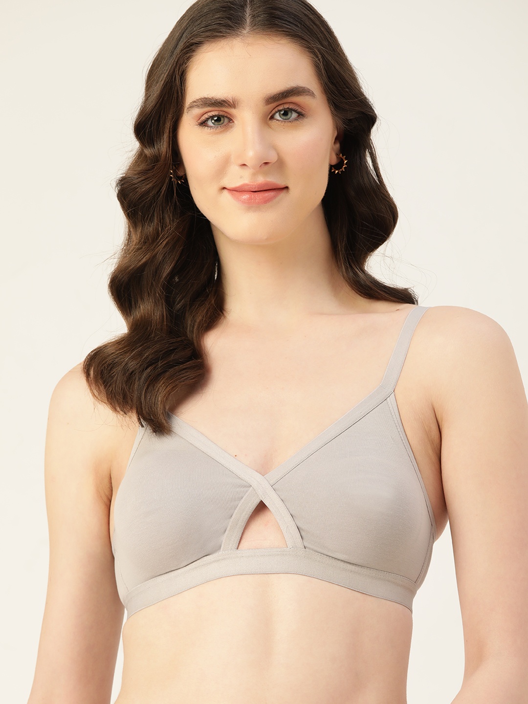 DressBerry Cut-Out Bra, Grey