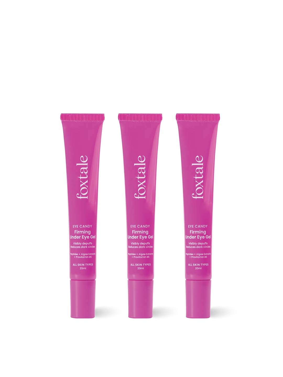 FoxTale Set of 3 Eye Candy Peptides Algae Extracts Provitamin b5 Firming Eye Gel 60ml, Pink
FoxTale Set of 3 Eye Candy Peptides Algae Extracts Provitamin b5 Firming Eye Gel 60ml, Pink