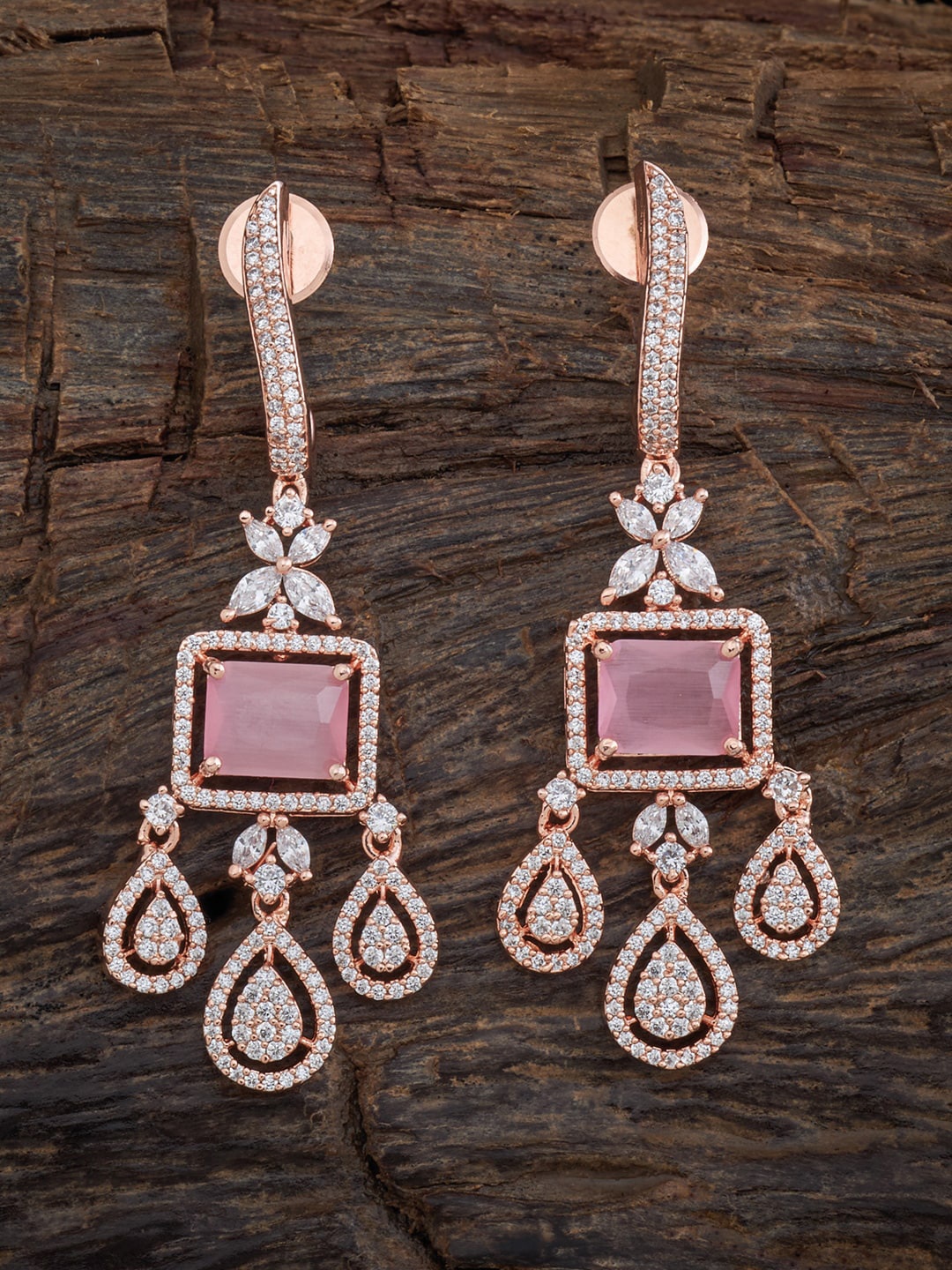 Kushal's Fashion Jewellery Women Rose-Gold Plated Pink Teardrop Shaped Drop Earrings
Kushal's Fashion Jewellery Women Rose-Gold Plated Pink Teardrop Shaped Drop Earrings