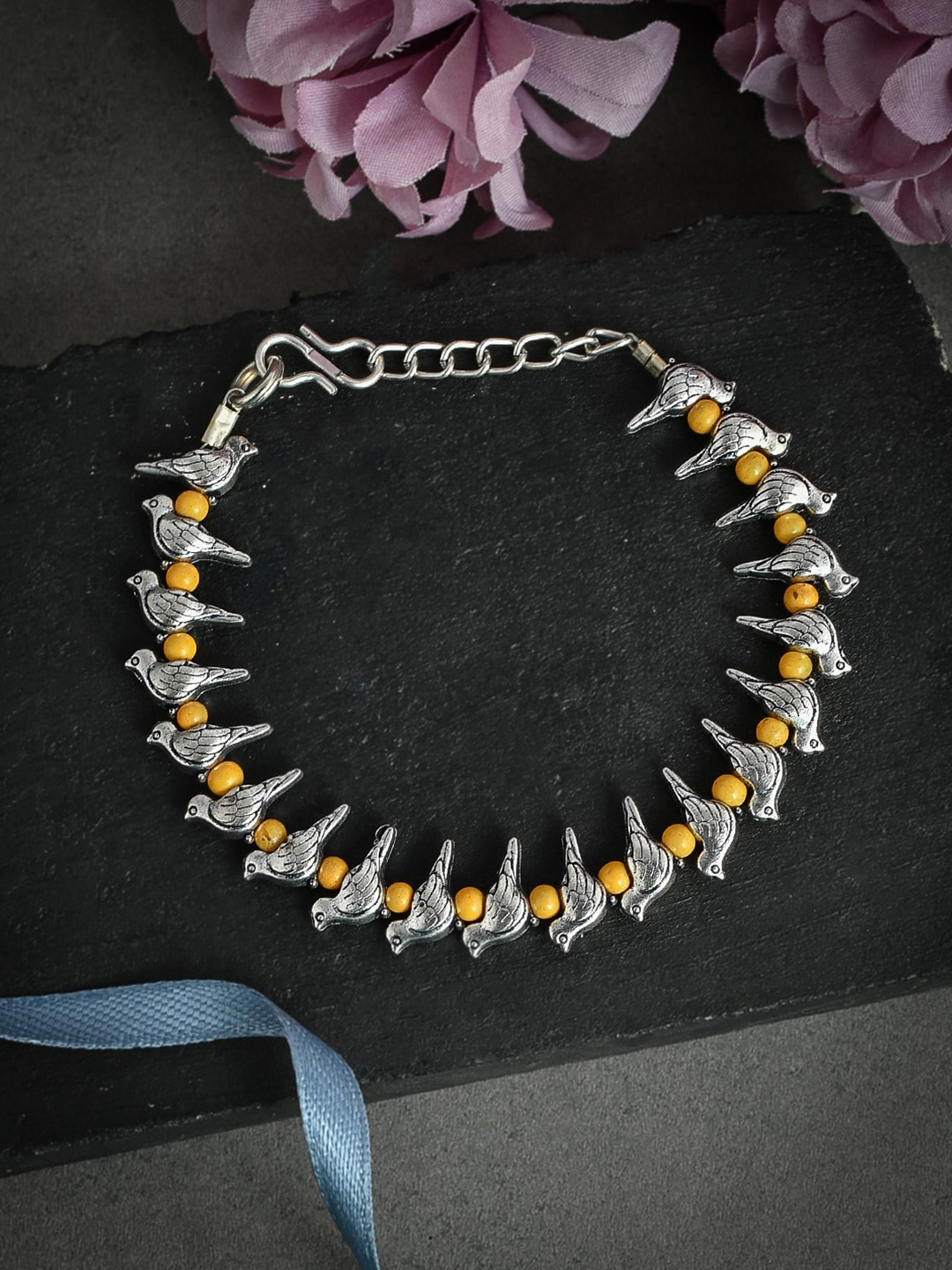 Silvermerc Designs Unisex Silver & Yellow Brass Oxidised Silver Plated Charm Bracelet
Silvermerc Designs Unisex Silver & Yellow Brass Oxidised Silver Plated Charm Bracelet