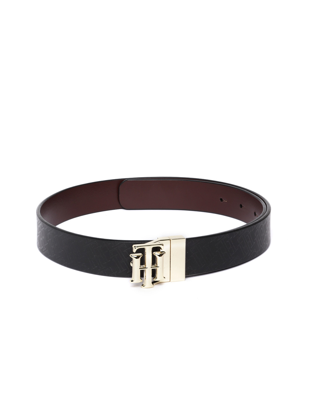Tommy Hilfiger Women Black Reversible Leather Belt 
Tommy Hilfiger Women Black Reversible Leather Belt