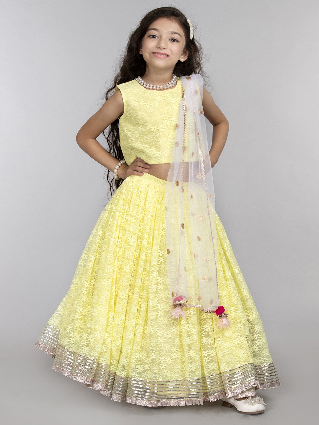 BYB PREMIUM Girls Lime Green & Silver-Toned Embellished Ready to Wear Lehenga Choli
BYB PREMIUM Girls Lime Green & Silver-Toned Embellished Ready to Wear Lehenga Choli