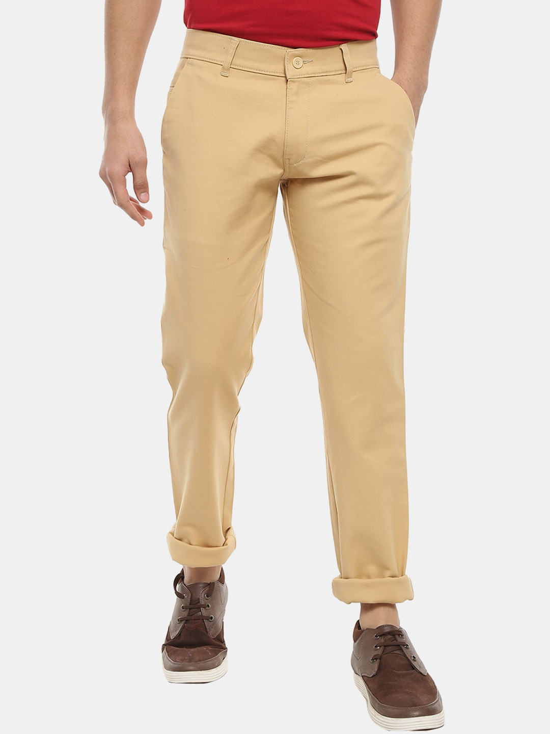 V-Mart Men Khaki Classic Slim Fit Chinos Trousers 
V-Mart Men Khaki Classic Slim Fit Chinos Trousers