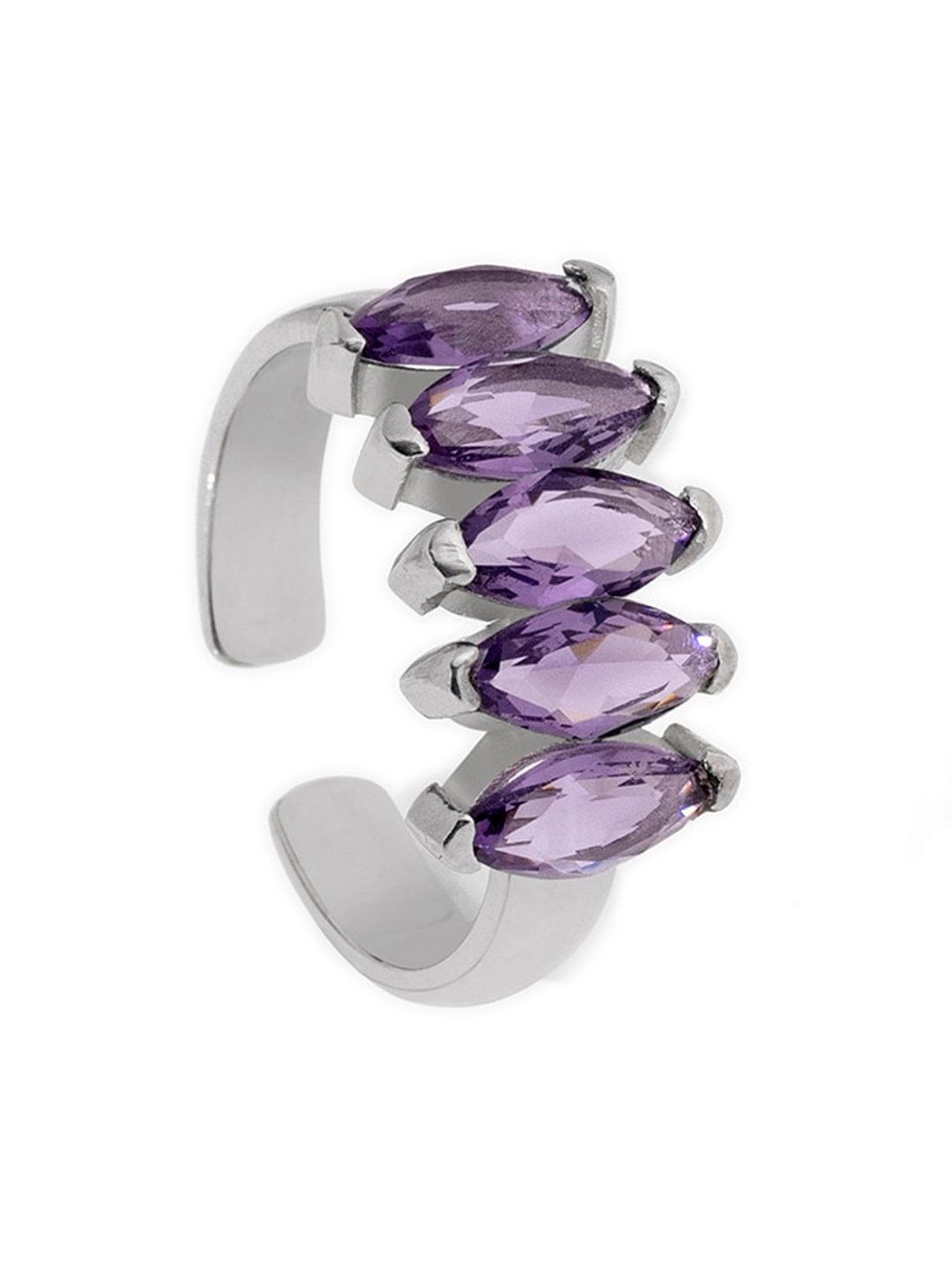 March by FableStreet Purple 92.5 Sterling Silver-Plated Quartz Stone-Studded Finger Ring
March by FableStreet Purple 92.5 Sterling Silver-Plated Quartz Stone-Studded Finger Ring