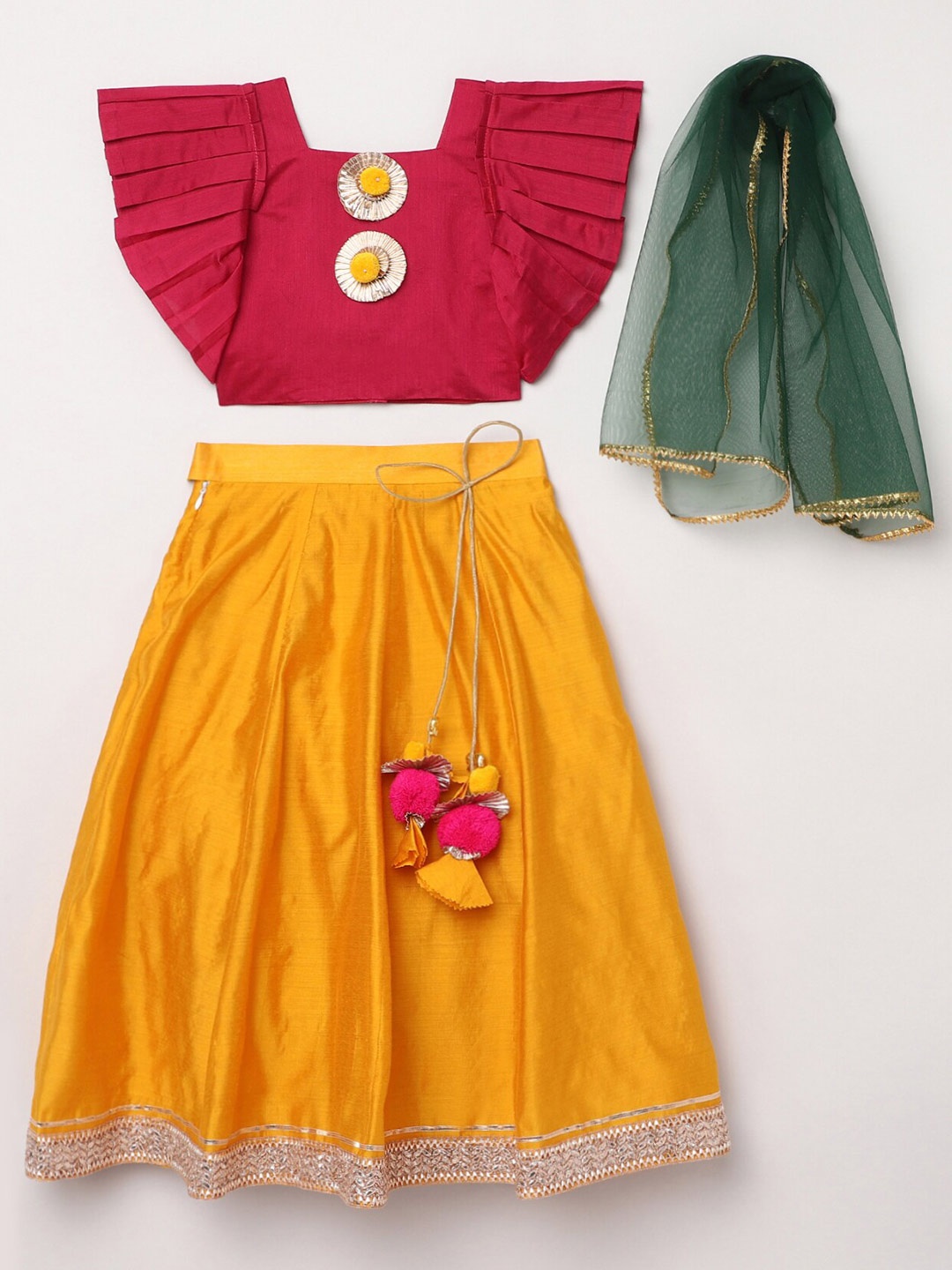 BYB PREMIUM Girls Yellow & Pink Embellished Ready to Wear Lehenga & Blouse With Dupatta
BYB PREMIUM Girls Yellow & Pink Embellished Ready to Wear Lehenga & Blouse With Dupatta